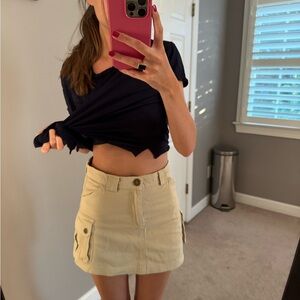 Princess Polly Khaki Cargo Skirt